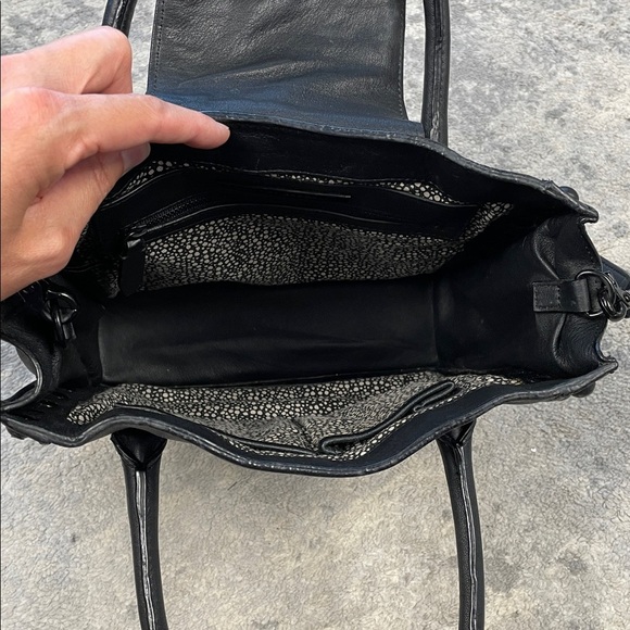 Loeffler Randall Junior Work Tote Bag Black Leather Studded 2 Way - Picture 13 of 15